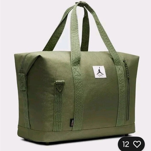 Nike Jordan Jam Flight Cordura Duffle Bag Sage Green Gym Bag MA0798 EF9 NWT - Picture 2 of 14